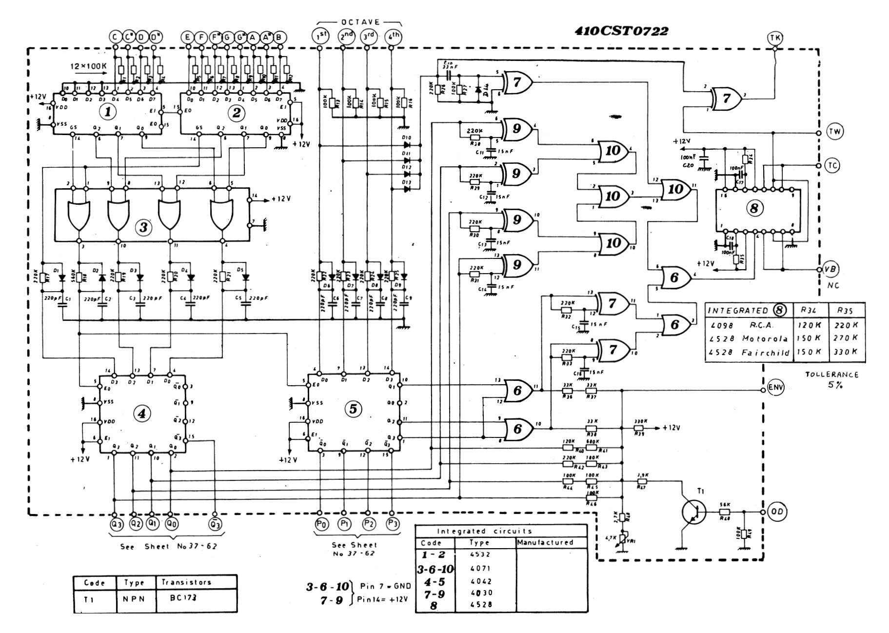 Elka 410CST0722 Schematic