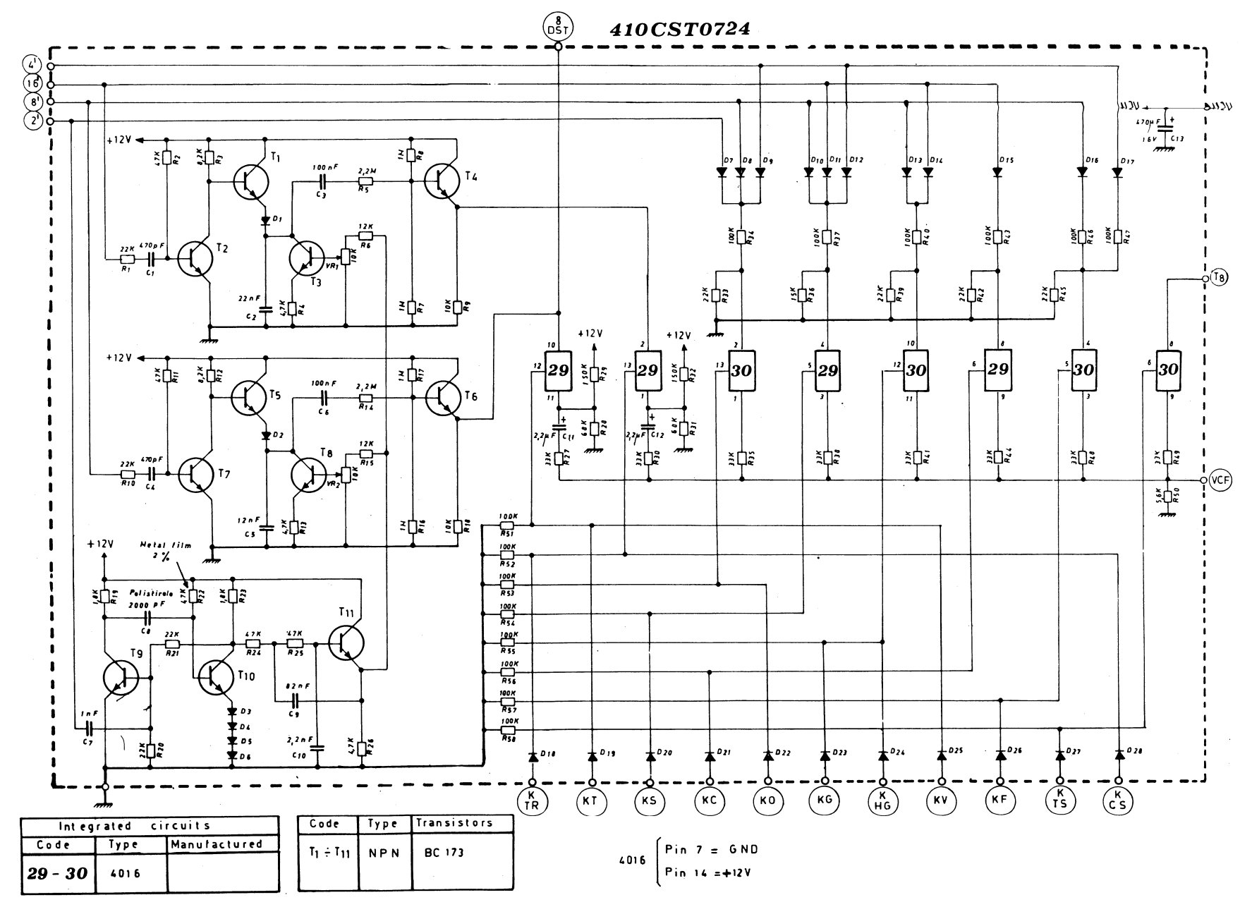 Elka 410CST0724 Schematic