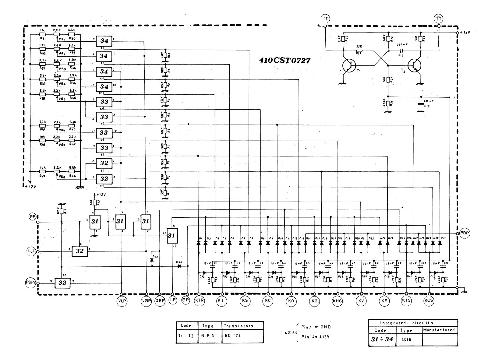 Elka 410CST0727 Schematic