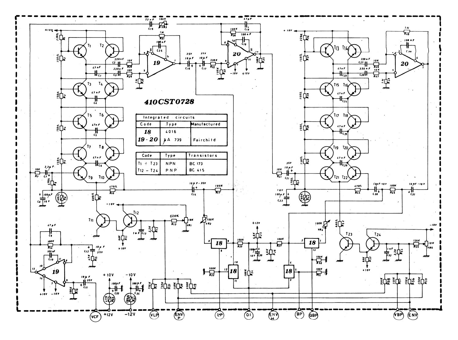 Elka 410CST0728 Schematic