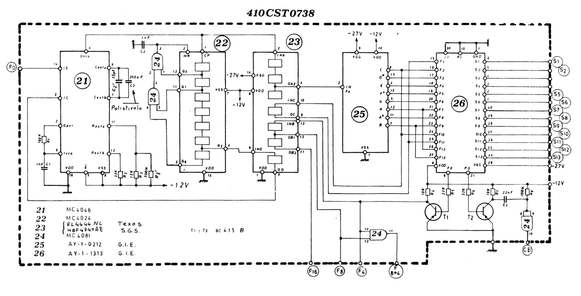 Elka 410CST0738 Schematic