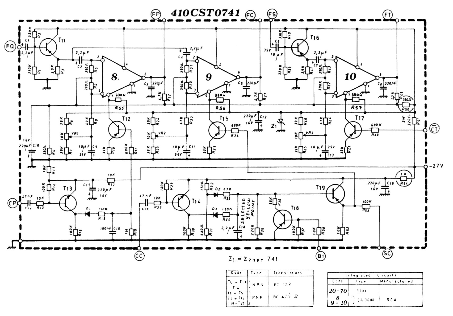 Elka 410CST0741 Schematic