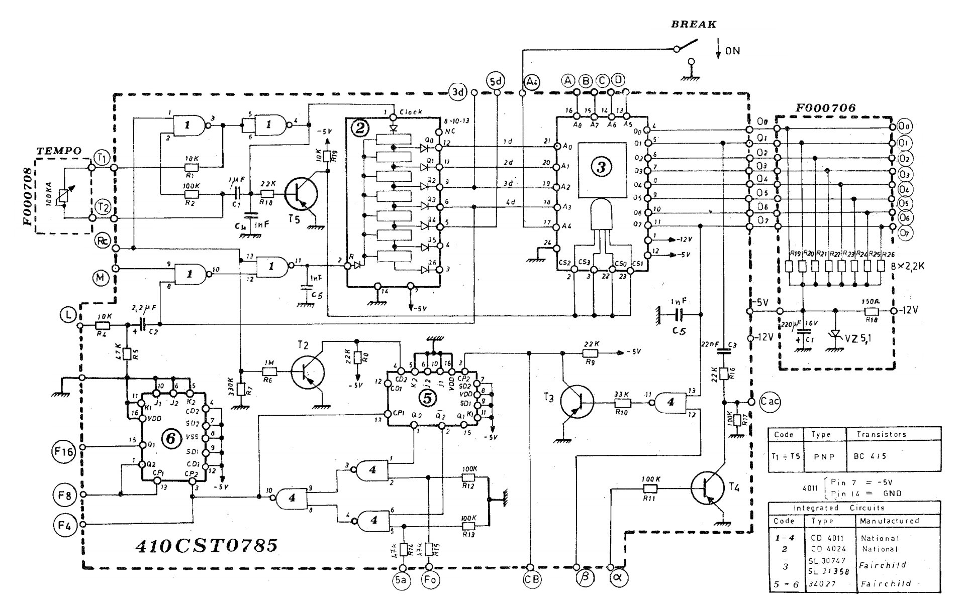 Elka 410CST0785 Schematic