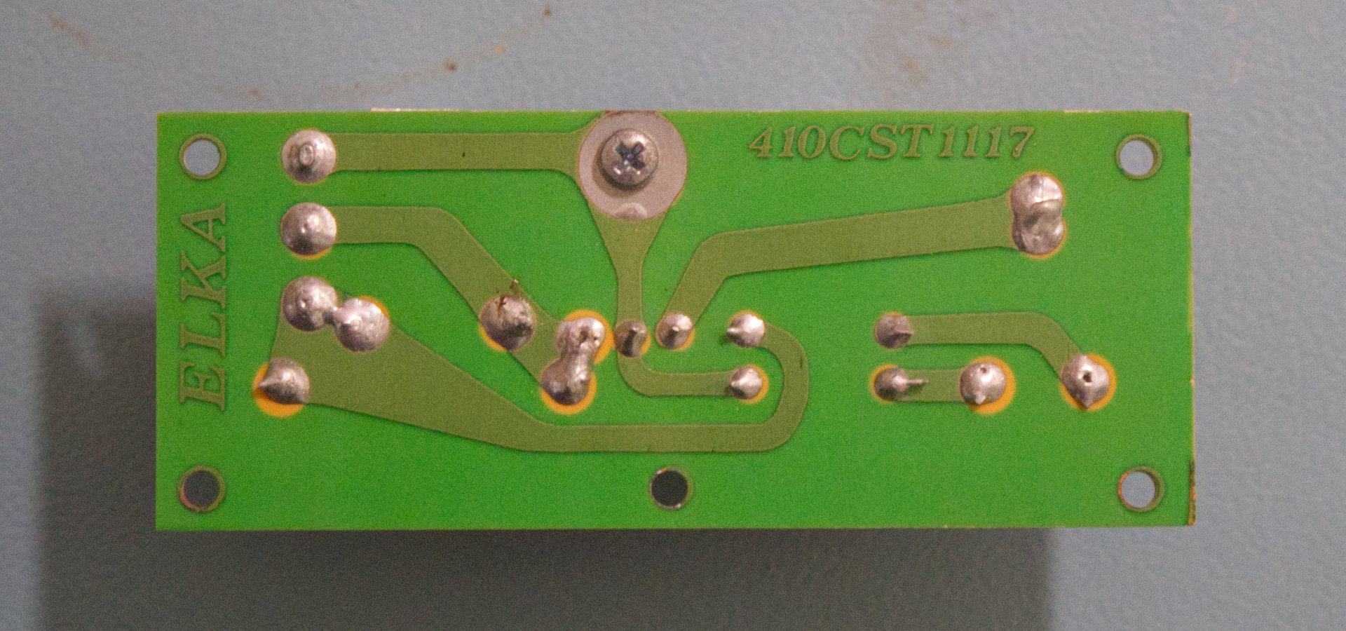 Bottom-side of the Elka 410CST1117 PCB