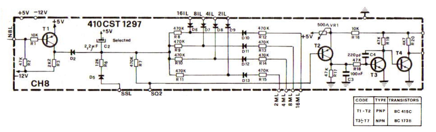 Elka 410CST1297 Schematic